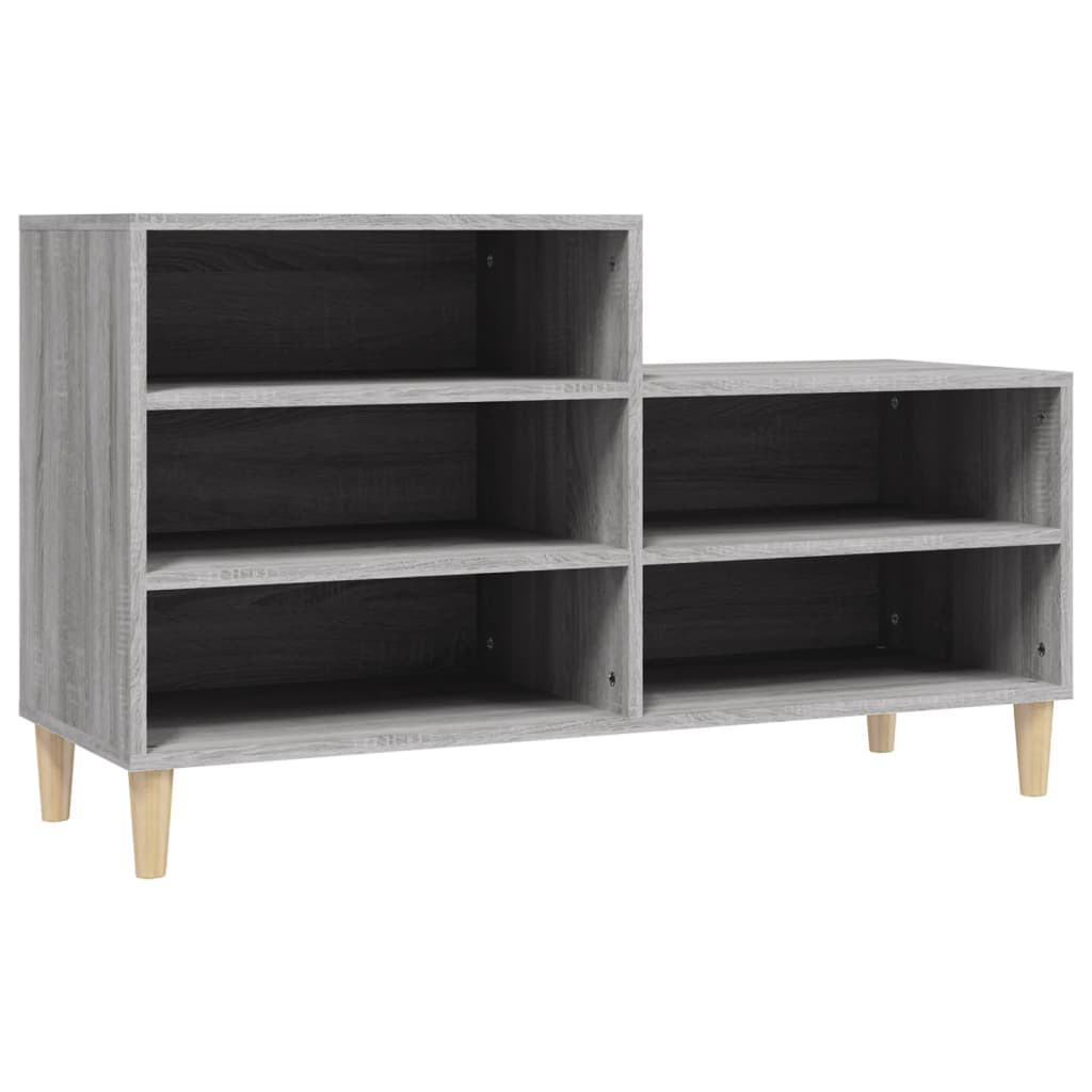Schuhregal 102X36X60 Cm Holzwerkstoff Grau Sonoma
