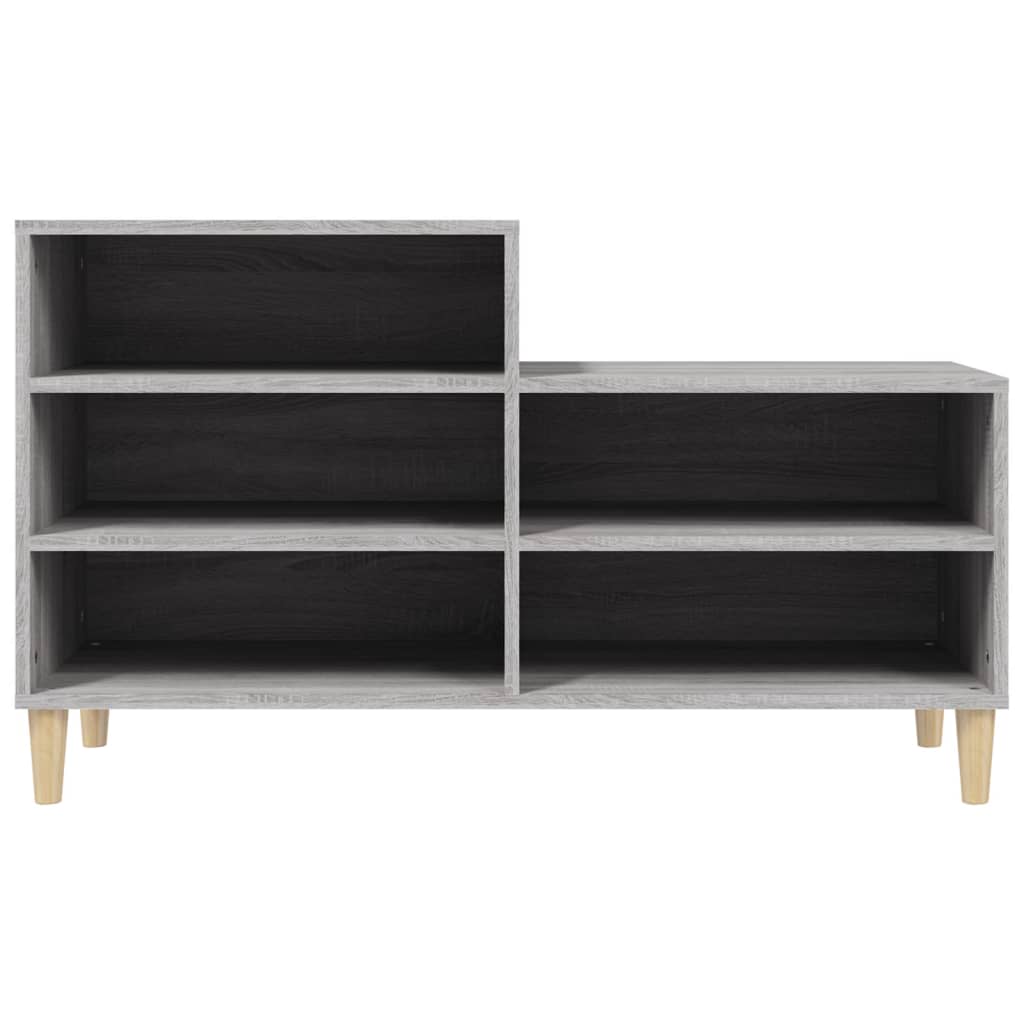 Schuhregal 102X36X60 Cm Holzwerkstoff Grau Sonoma