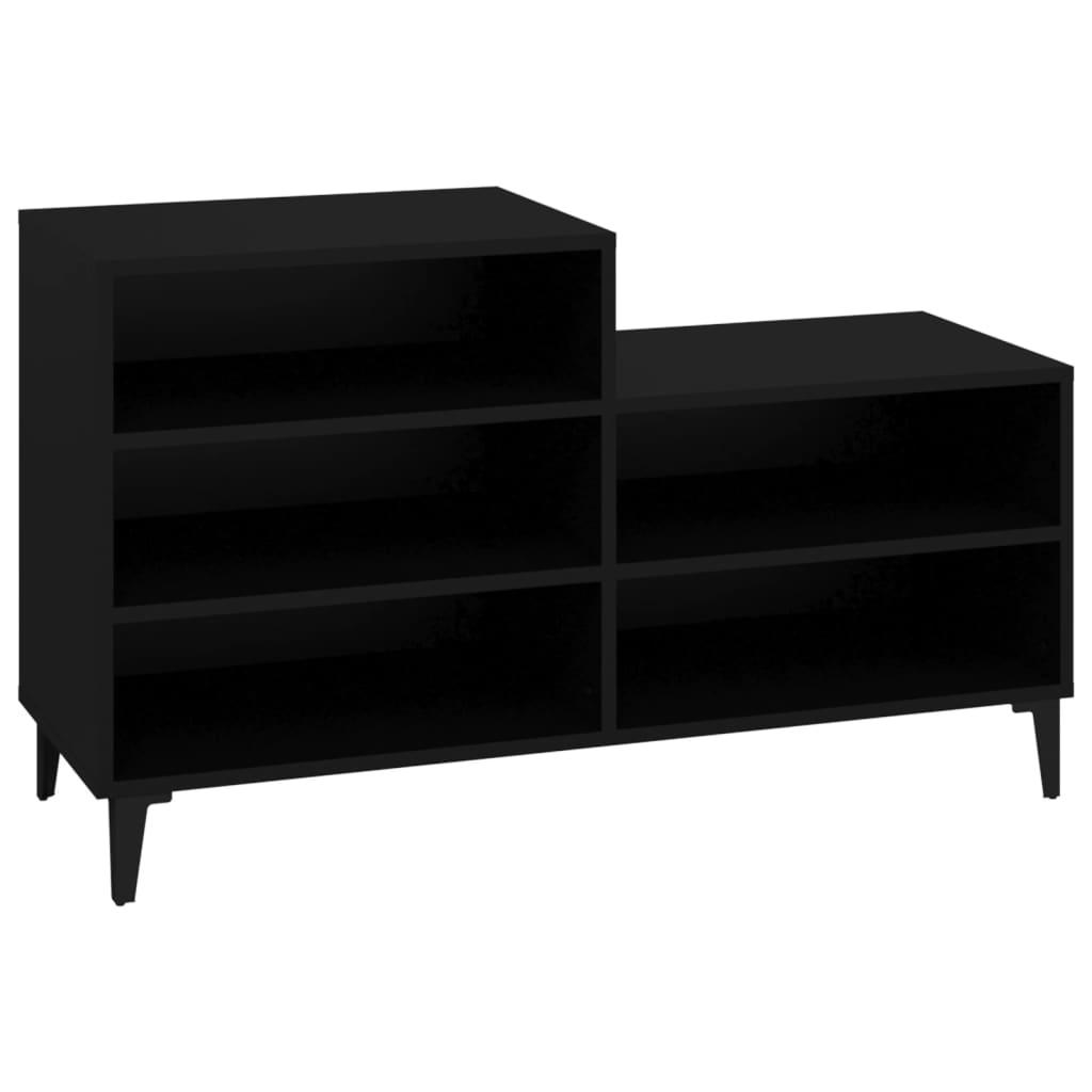 Schuhregal 102X36X60 Cm Holzwerkstoff Schwarz