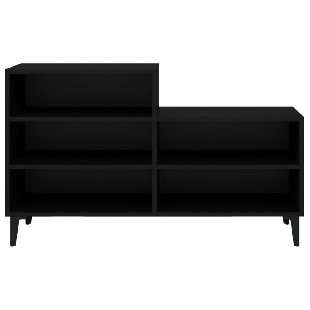Schuhregal 102X36X60 Cm Holzwerkstoff Schwarz