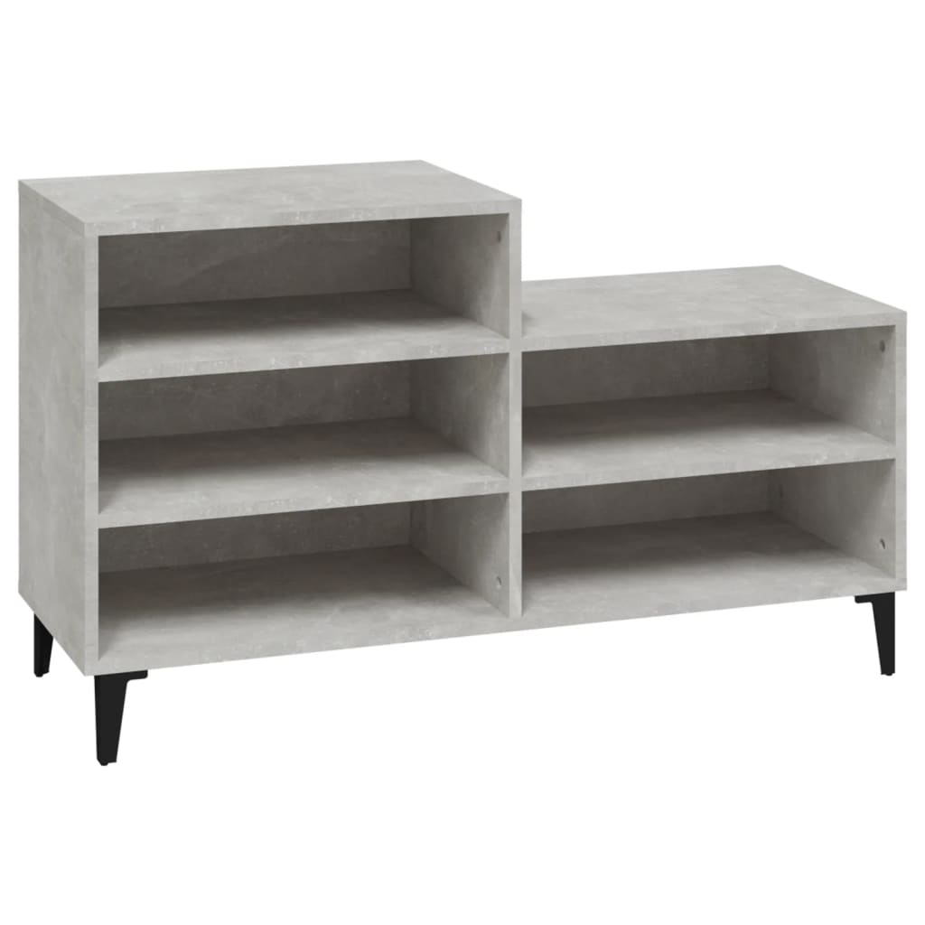 Schuhregal 102X36X60 Cm Holzwerkstoff Betongrau