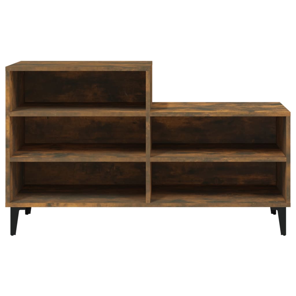 Schuhregal 102X36X60 Cm Holzwerkstoff Räuchereiche