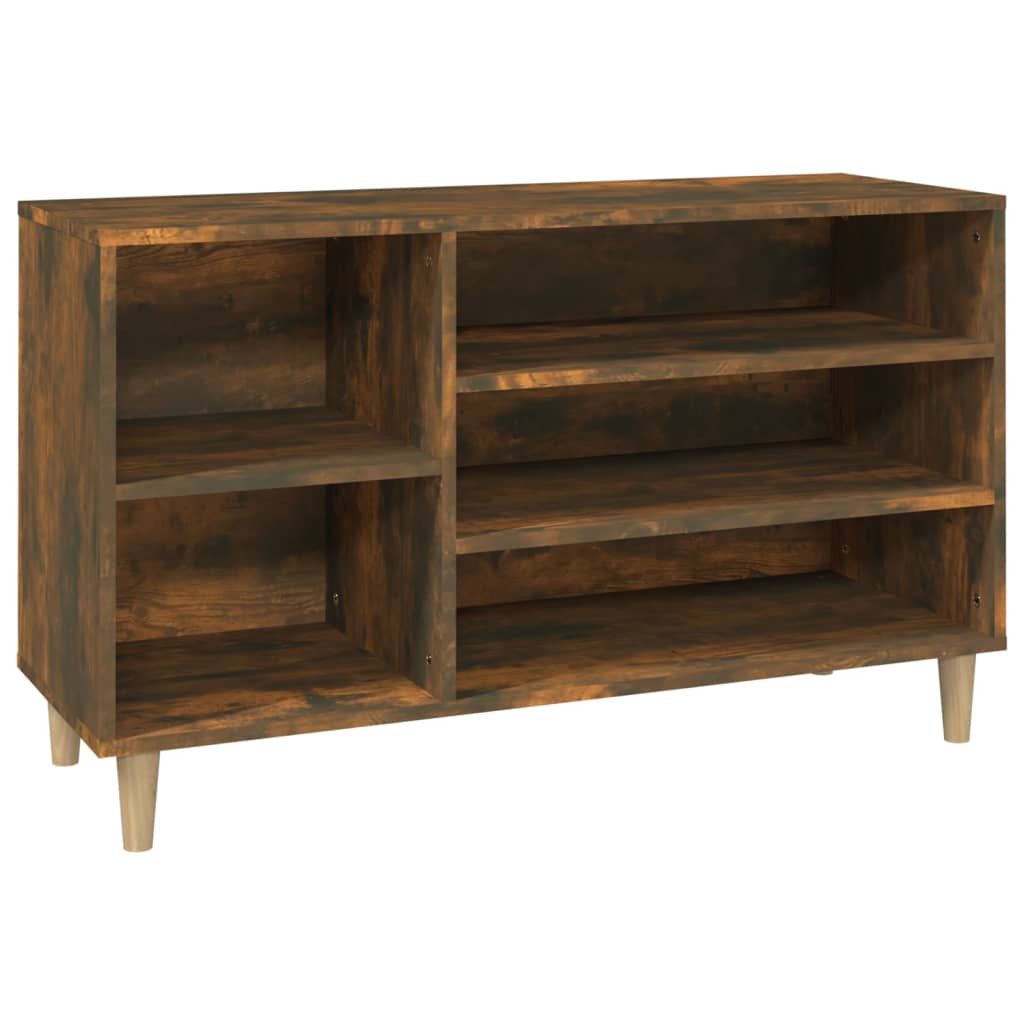 Schuhregal 102X36X60 Cm Holzwerkstoff Räuchereiche