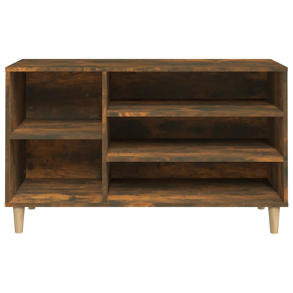 Schuhregal 102X36X60 Cm Holzwerkstoff Räuchereiche