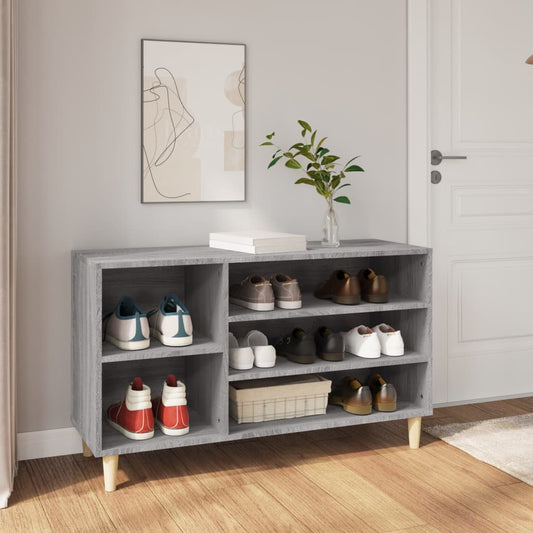 Schuhregal 102X36X60 Cm Holzwerkstoff Grau Sonoma