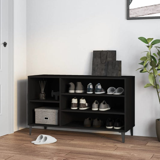 Schuhregal 102X36X60 Cm Holzwerkstoff Schwarz