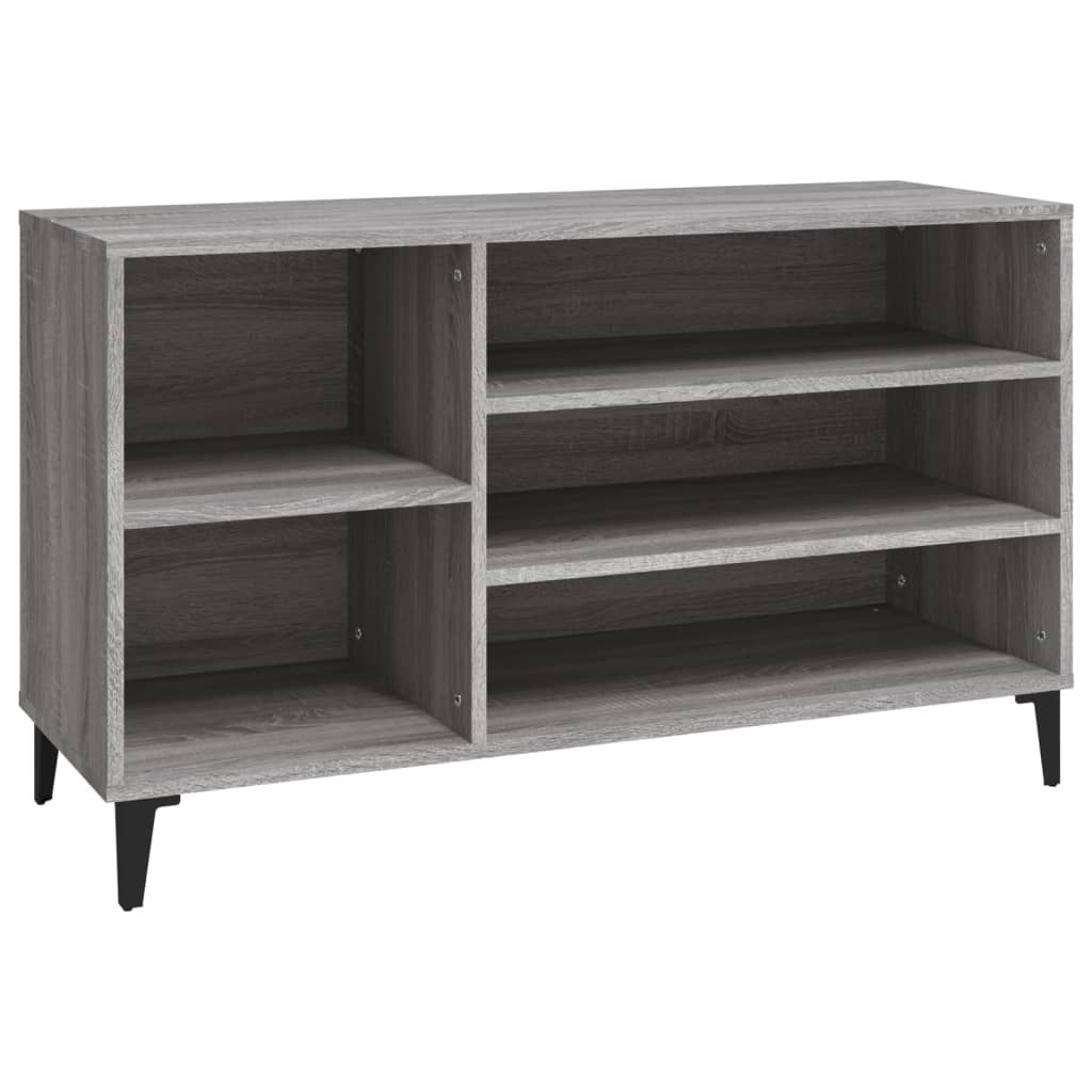 Schuhregal 102X36X60 Cm Holzwerkstoff Grau Sonoma