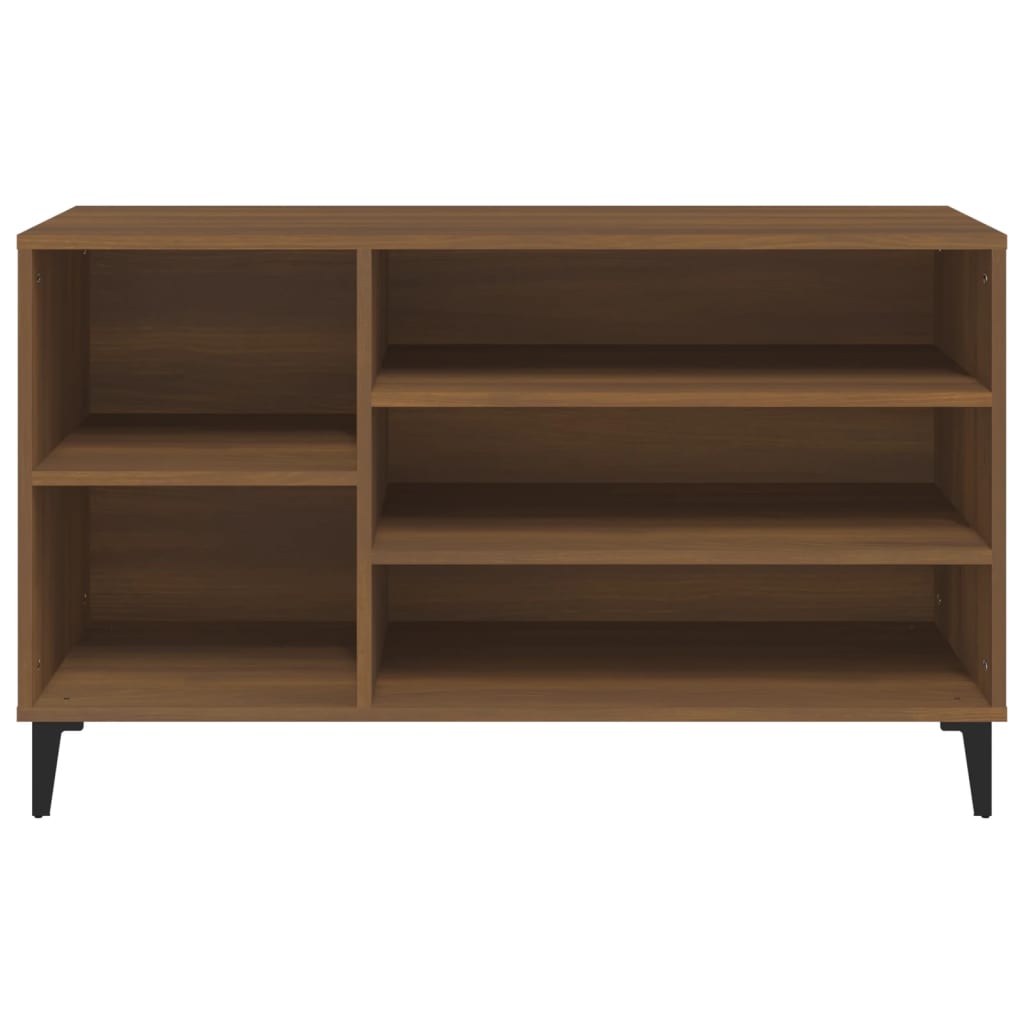 Schuhregal Braun Eichen-Optik 102X36X60 Cm Holzwerkstoff Braune Eiche