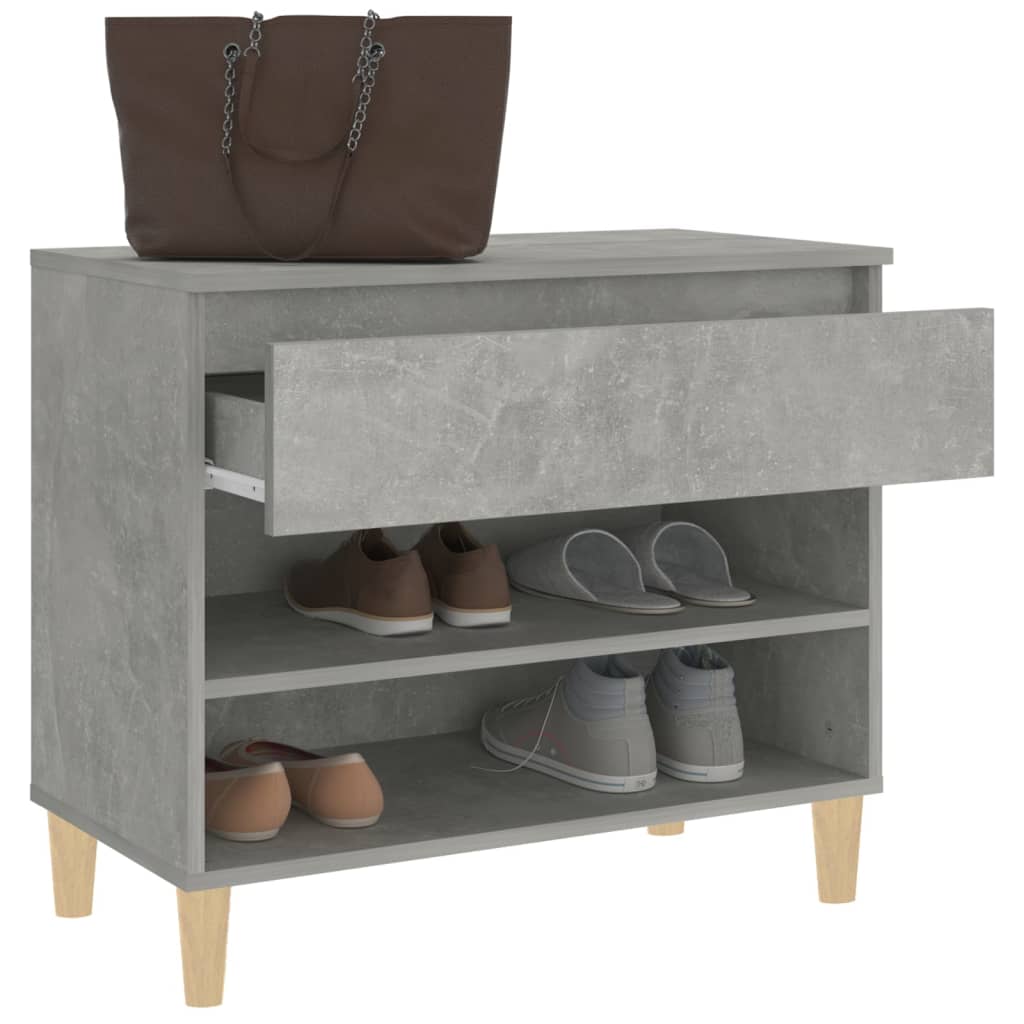 Schuhregal 70X36X60 Cm Holzwerkstoff Betongrau
