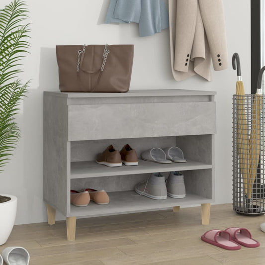 Schuhregal 70X36X60 Cm Holzwerkstoff Betongrau
