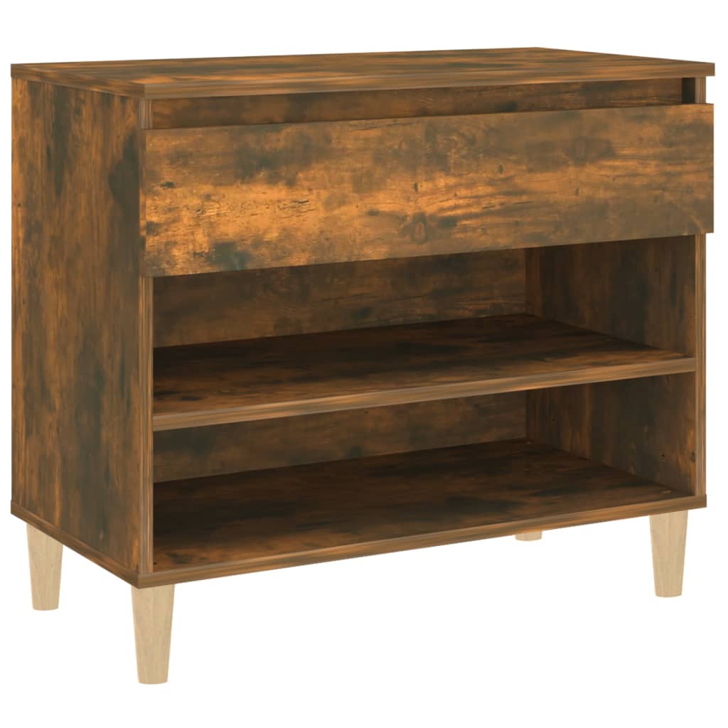 Schuhregal 70X36X60 Cm Holzwerkstoff Räuchereiche