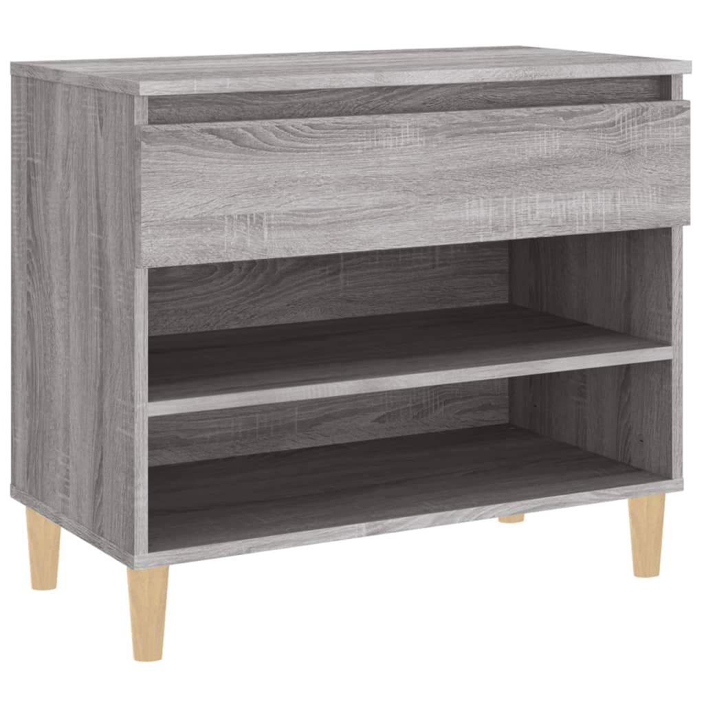 Schuhregal 70X36X60 Cm Holzwerkstoff Grau Sonoma