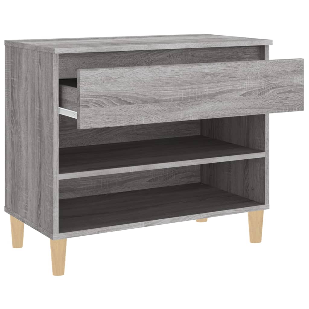 Schuhregal 70X36X60 Cm Holzwerkstoff Grau Sonoma