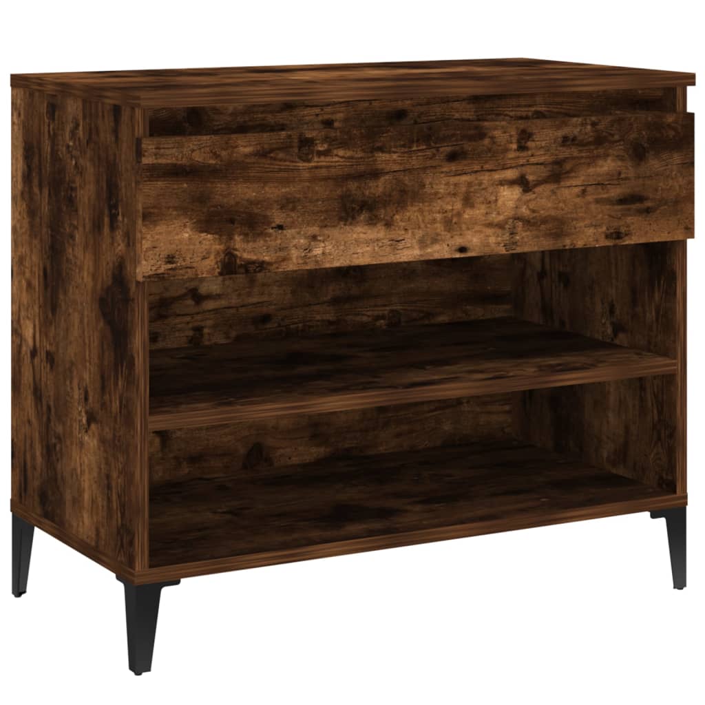 Schuhregal 70X36X60 Cm Holzwerkstoff Räuchereiche