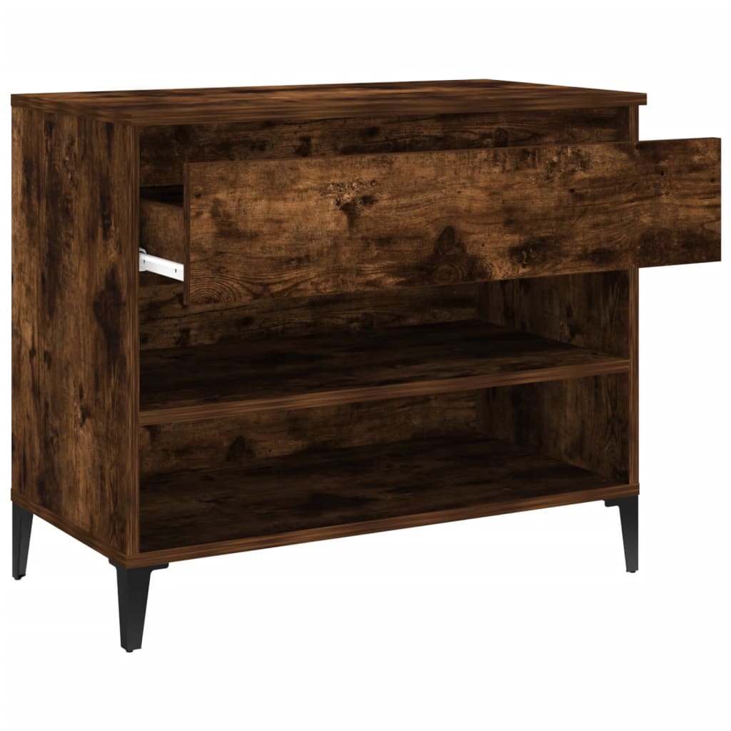 Schuhregal 70X36X60 Cm Holzwerkstoff Räuchereiche