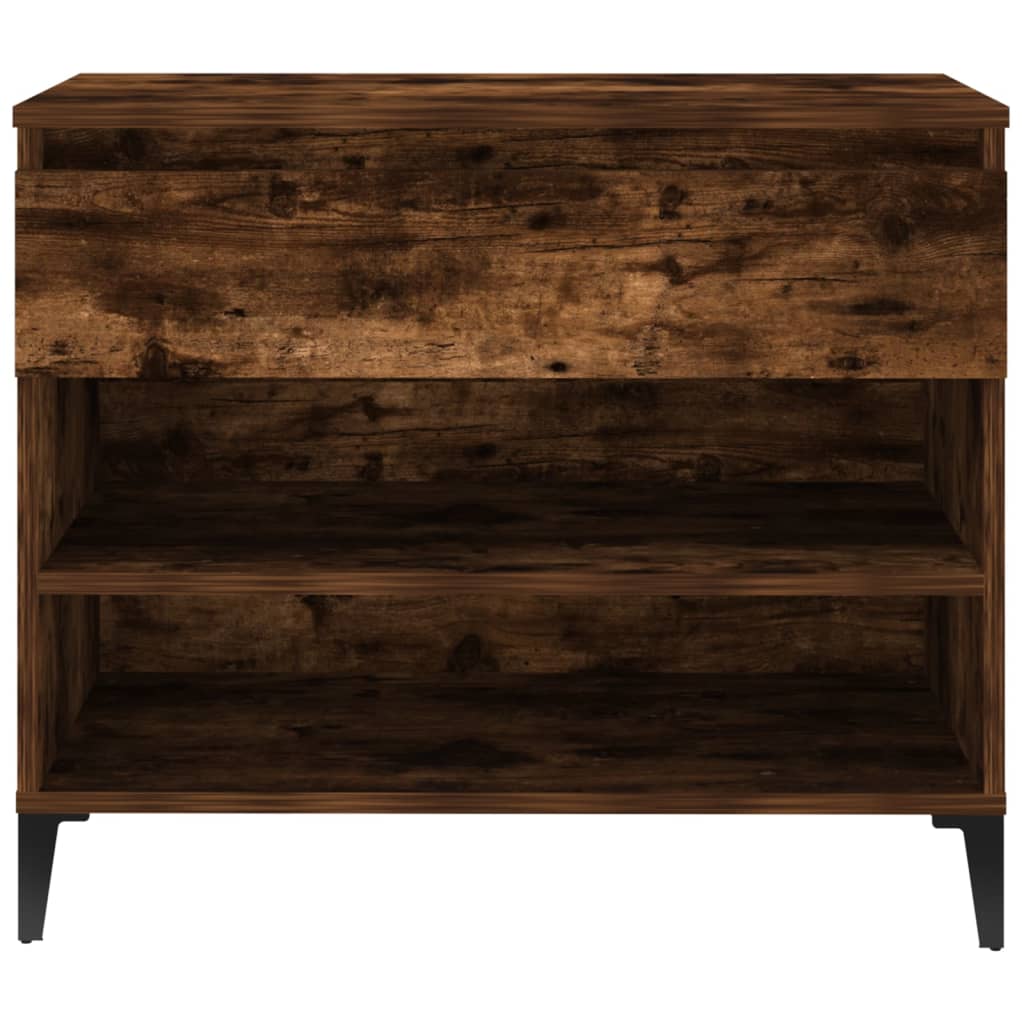 Schuhregal 70X36X60 Cm Holzwerkstoff Räuchereiche