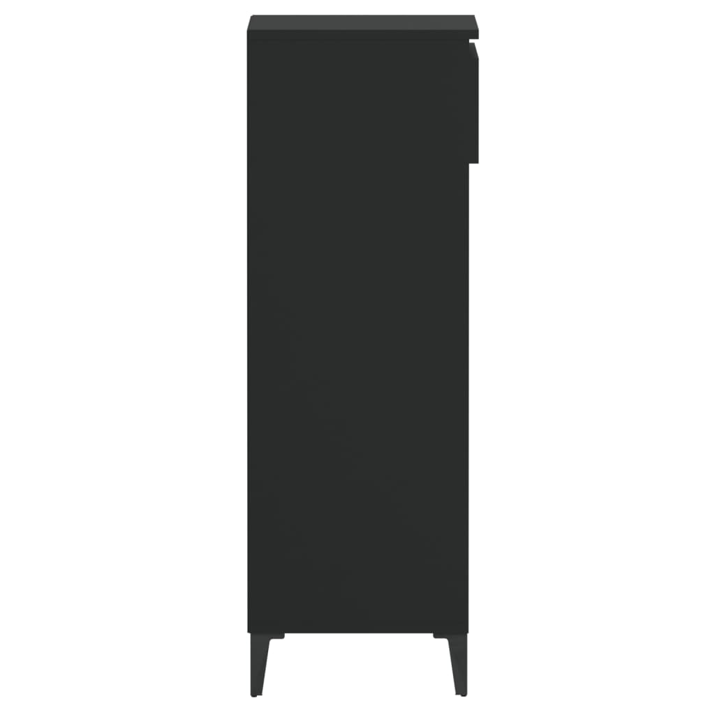 Schuhregal 40X36X105 Cm Holzwerkstoff Schwarz