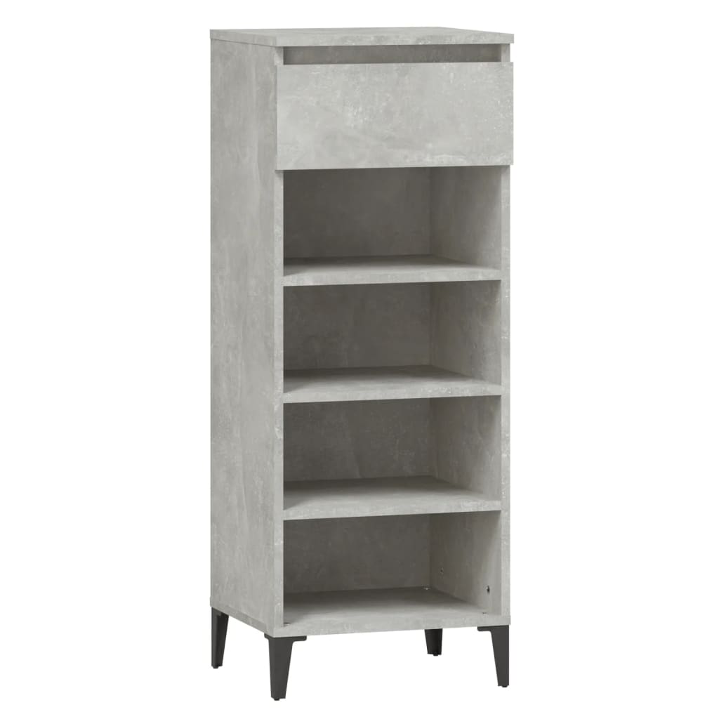 Schuhregal 40X36X105 Cm Holzwerkstoff Betongrau