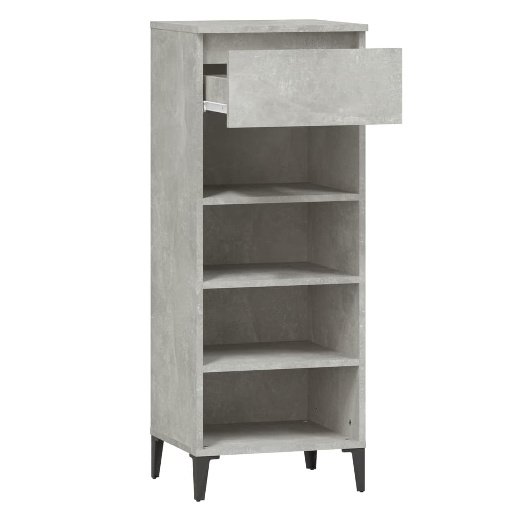 Schuhregal 40X36X105 Cm Holzwerkstoff Betongrau
