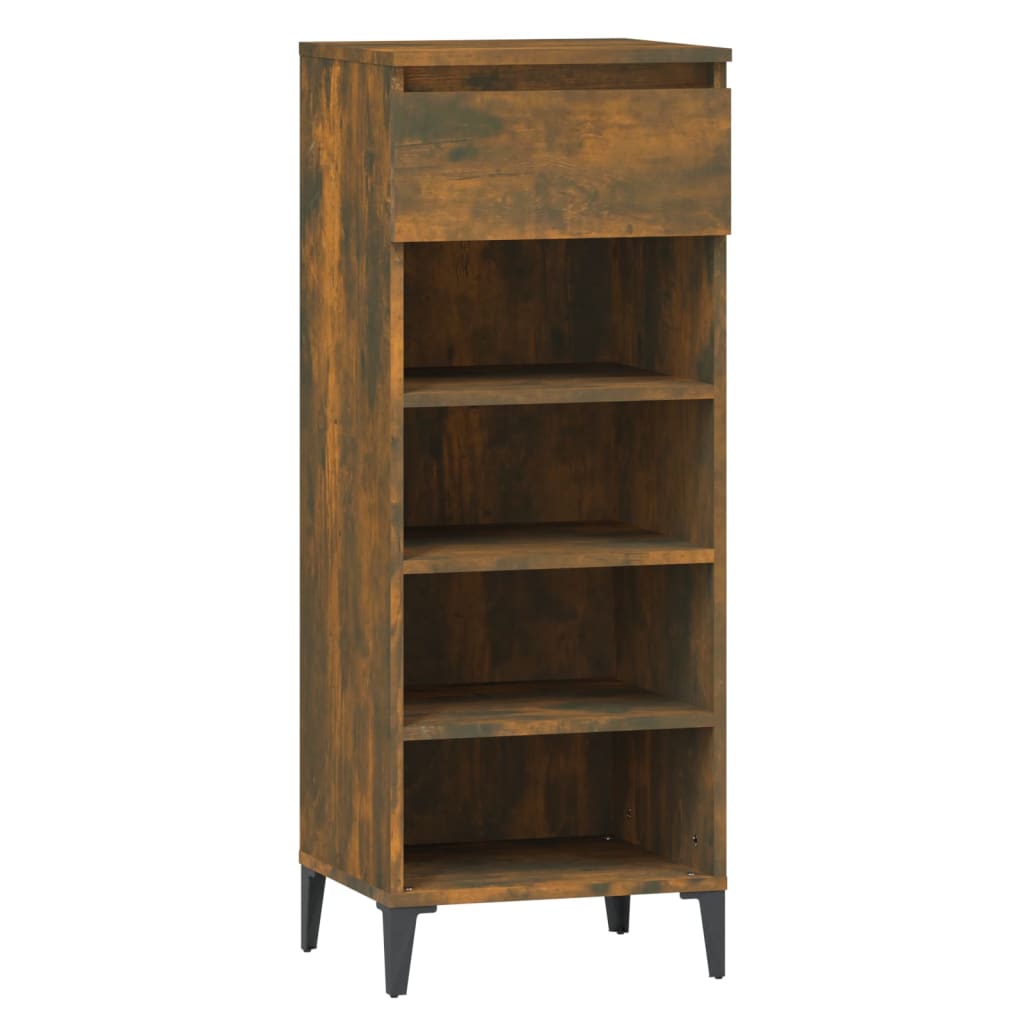 Schuhregal 40X36X105 Cm Holzwerkstoff Räuchereiche