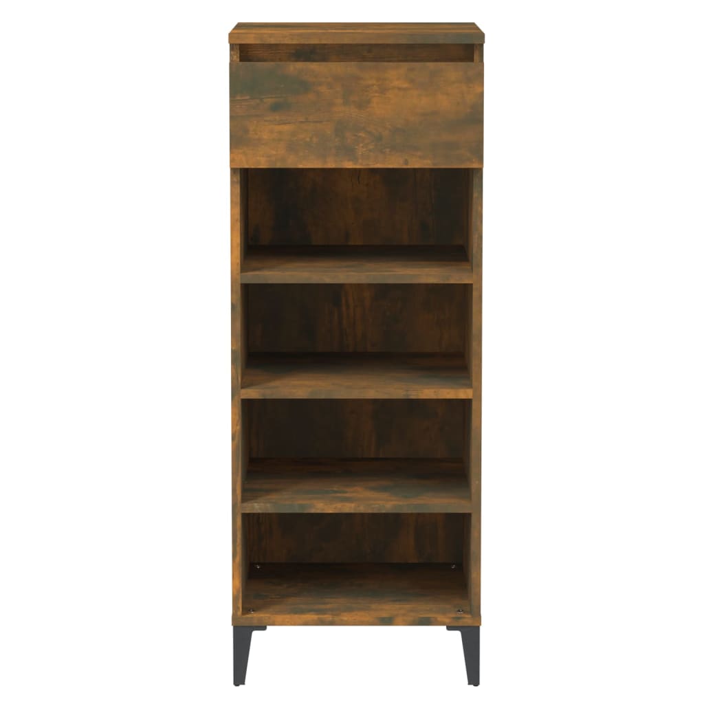 Schuhregal 40X36X105 Cm Holzwerkstoff Räuchereiche