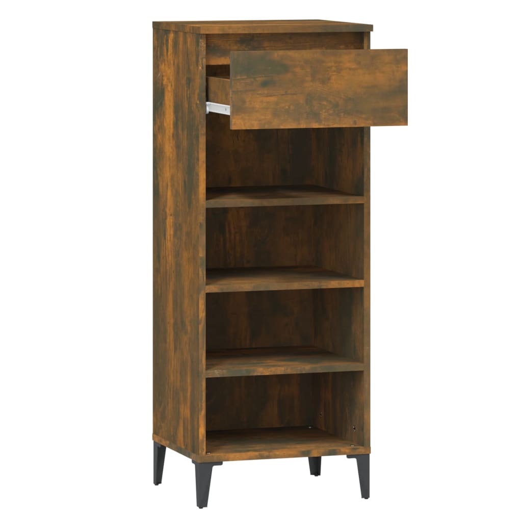 Schuhregal 40X36X105 Cm Holzwerkstoff Räuchereiche