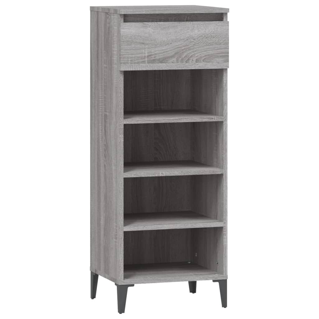 Schuhregal 40X36X105 Cm Holzwerkstoff Grau Sonoma