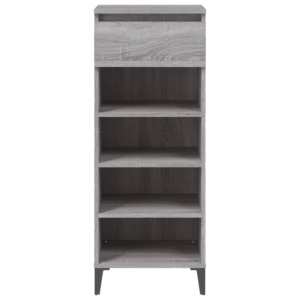 Schuhregal 40X36X105 Cm Holzwerkstoff Grau Sonoma