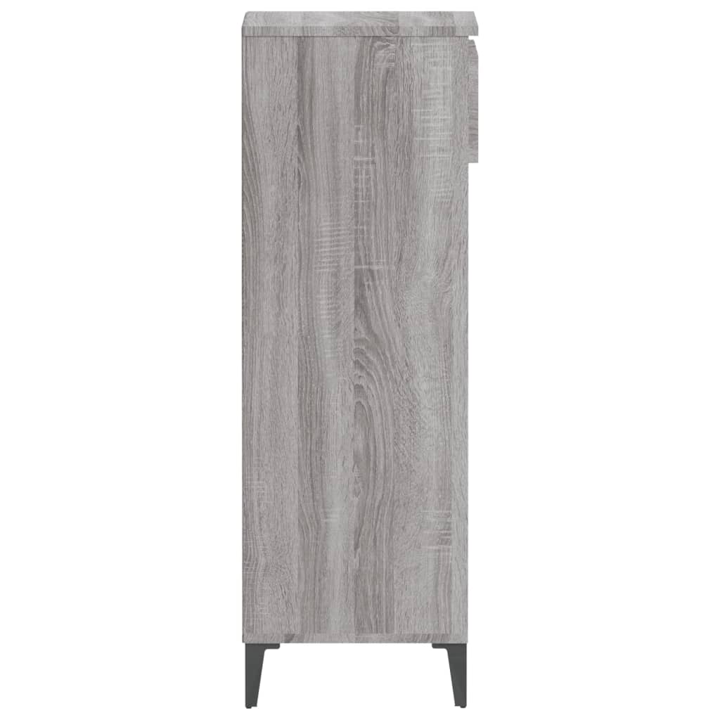 Schuhregal 40X36X105 Cm Holzwerkstoff Grau Sonoma