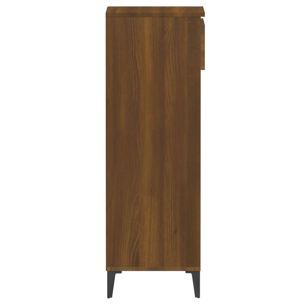 Schuhregal Braun Eichen-Optik 40X36X105 Cm Holzwerkstoff Braune Eiche