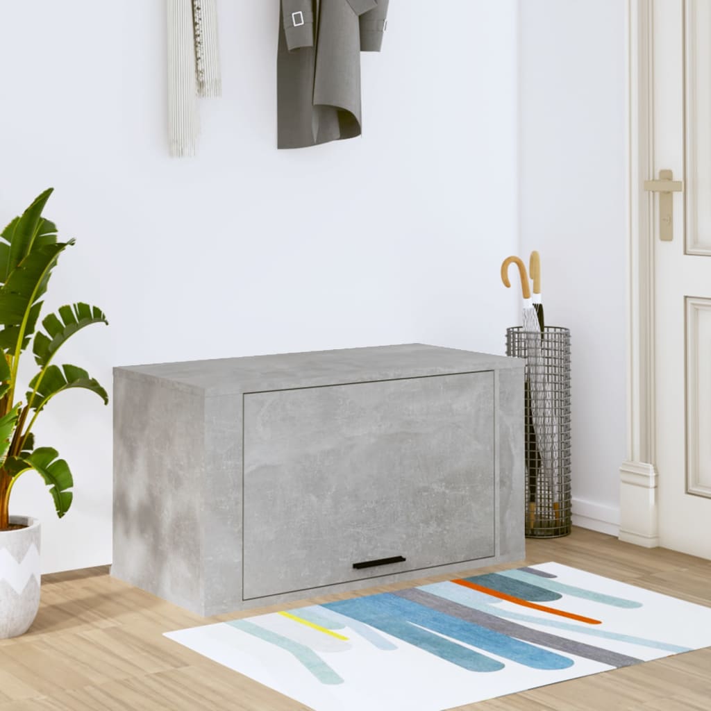 Wand-Schuhschrank 70X35X38 Cm Holzwerkstoff Betongrau