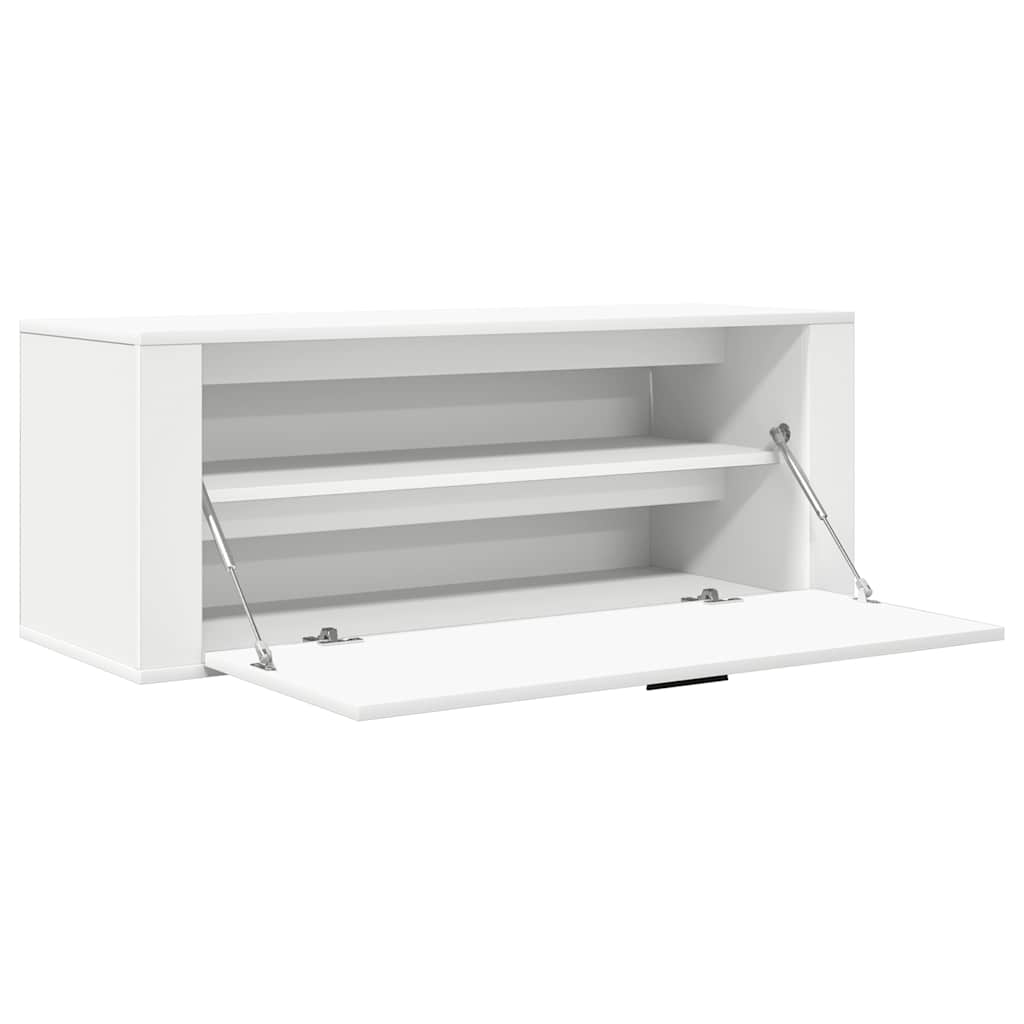 Wand-Schuhschrank 100X35X38 Cm Holzwerkstoff Weiß