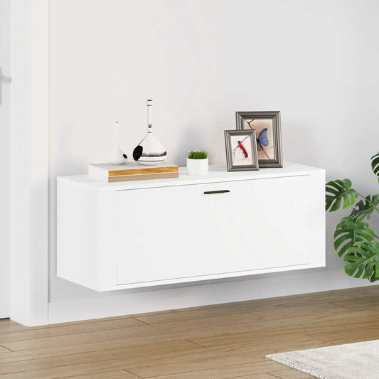 Wand-Schuhschrank 100X35X38 Cm Holzwerkstoff Weiß