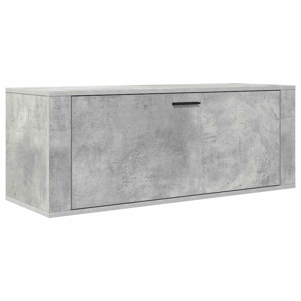 Wand-Schuhschrank 100X35X38 Cm Holzwerkstoff Betongrau