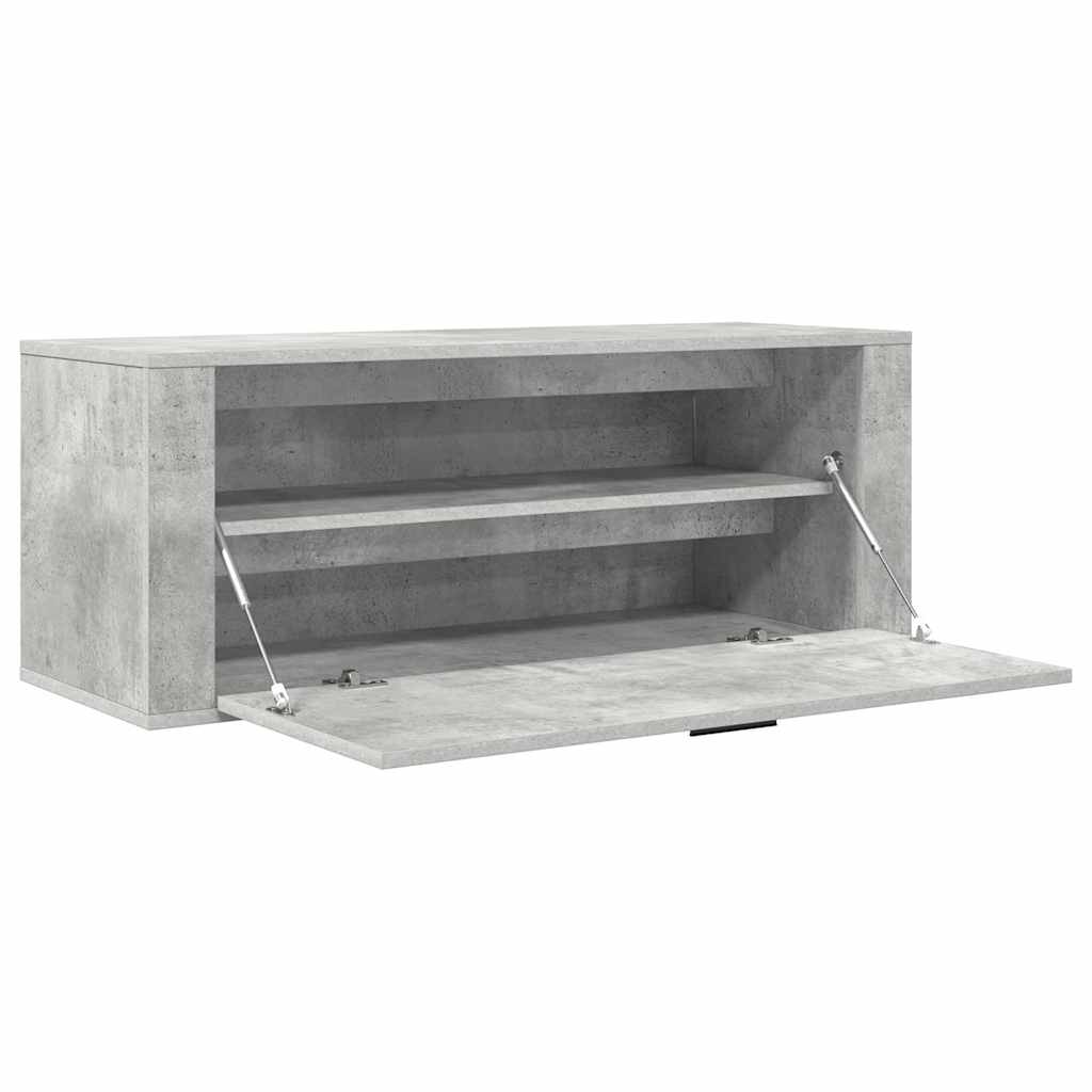 Wand-Schuhschrank 100X35X38 Cm Holzwerkstoff Betongrau