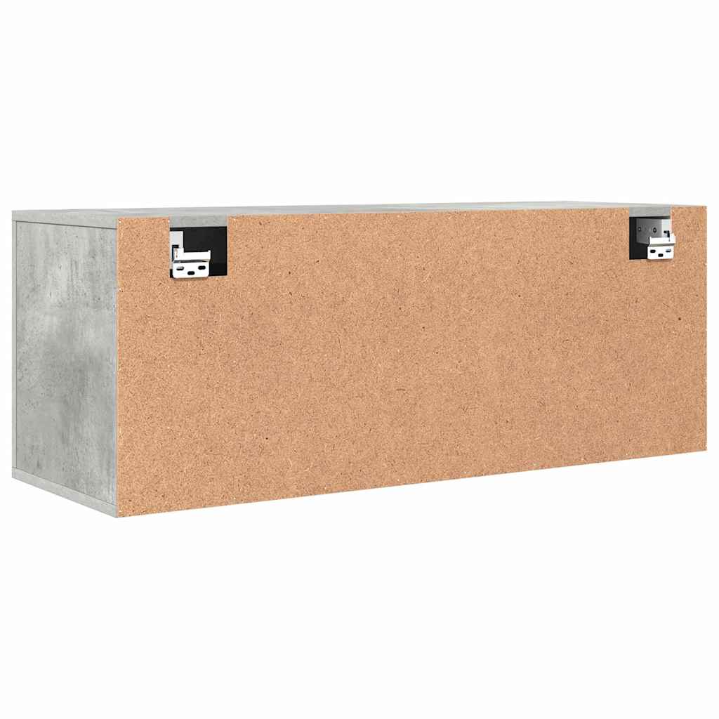 Wand-Schuhschrank 100X35X38 Cm Holzwerkstoff Betongrau