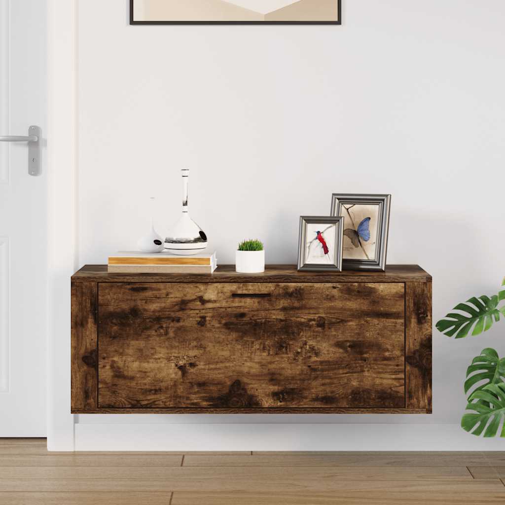 Wand-Schuhschrank 100X35X38 Cm Holzwerkstoff Räuchereiche