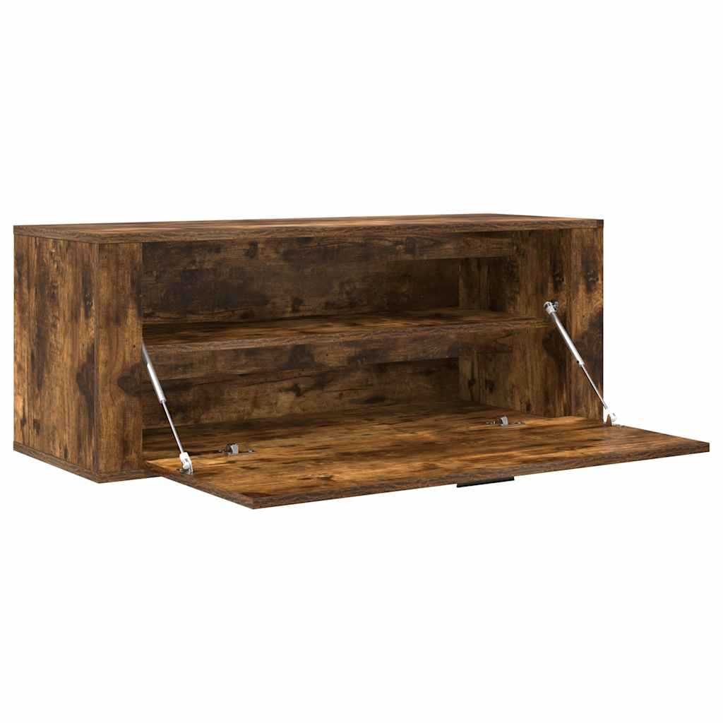 Wand-Schuhschrank 100X35X38 Cm Holzwerkstoff Räuchereiche