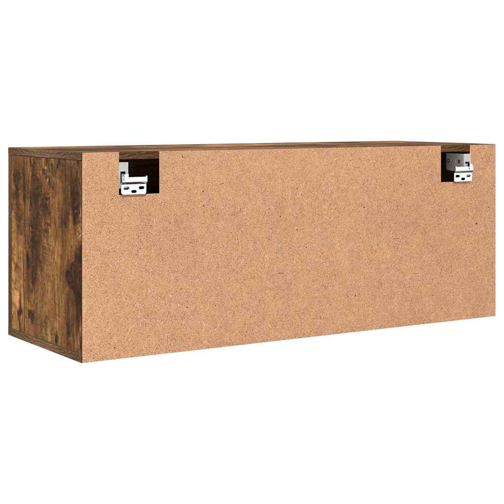 Wand-Schuhschrank 100X35X38 Cm Holzwerkstoff Räuchereiche