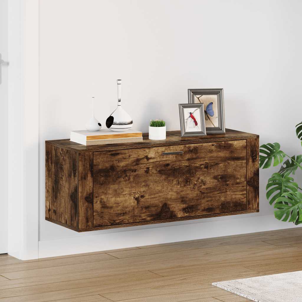 Wand-Schuhschrank 100X35X38 Cm Holzwerkstoff Räuchereiche