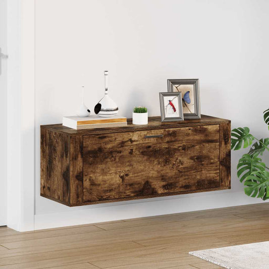 Wand-Schuhschrank 100X35X38 Cm Holzwerkstoff Räuchereiche