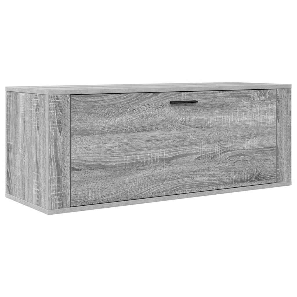 Wand-Schuhschrank 100X35X38 Cm Holzwerkstoff Grau Sonoma