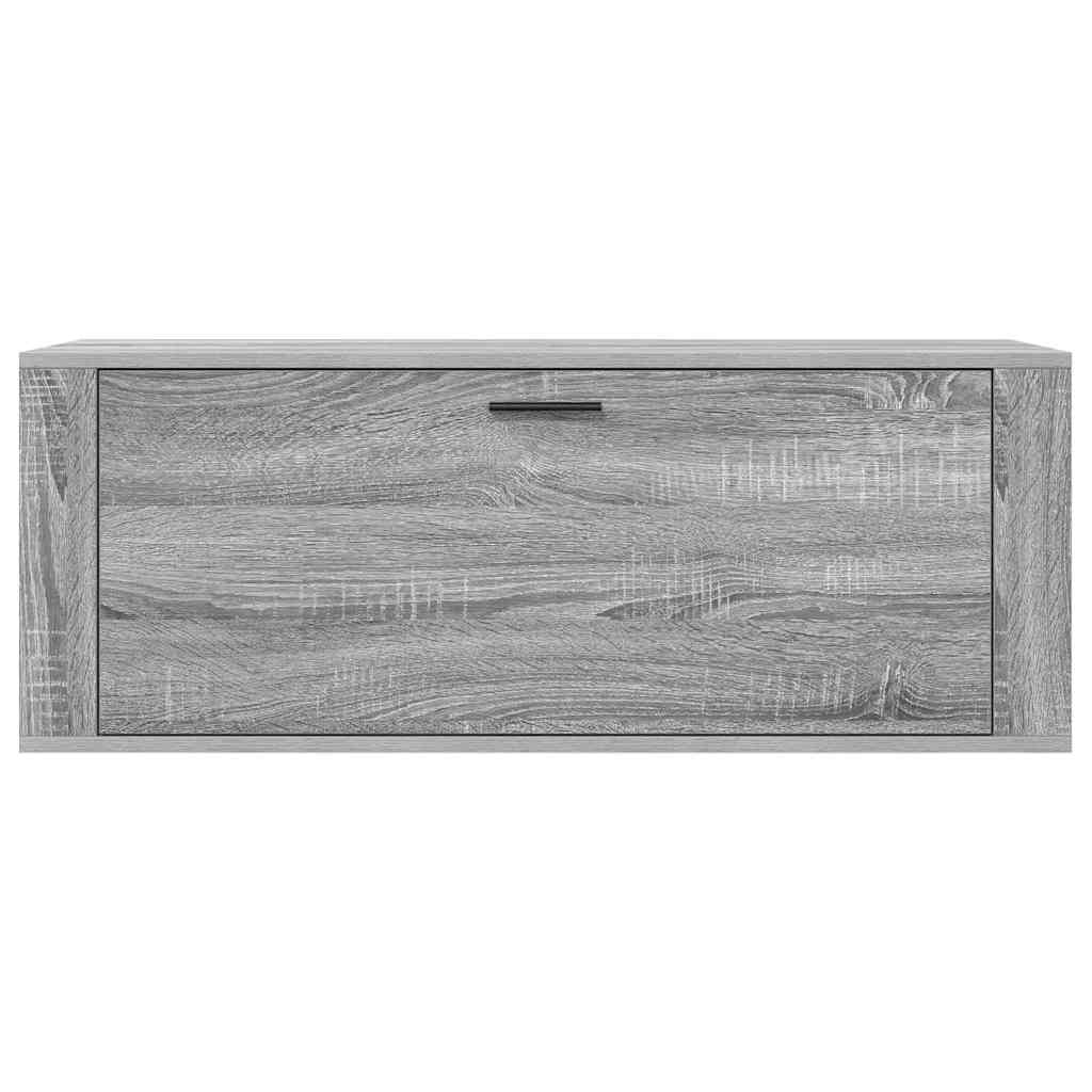 Wand-Schuhschrank 100X35X38 Cm Holzwerkstoff Grau Sonoma