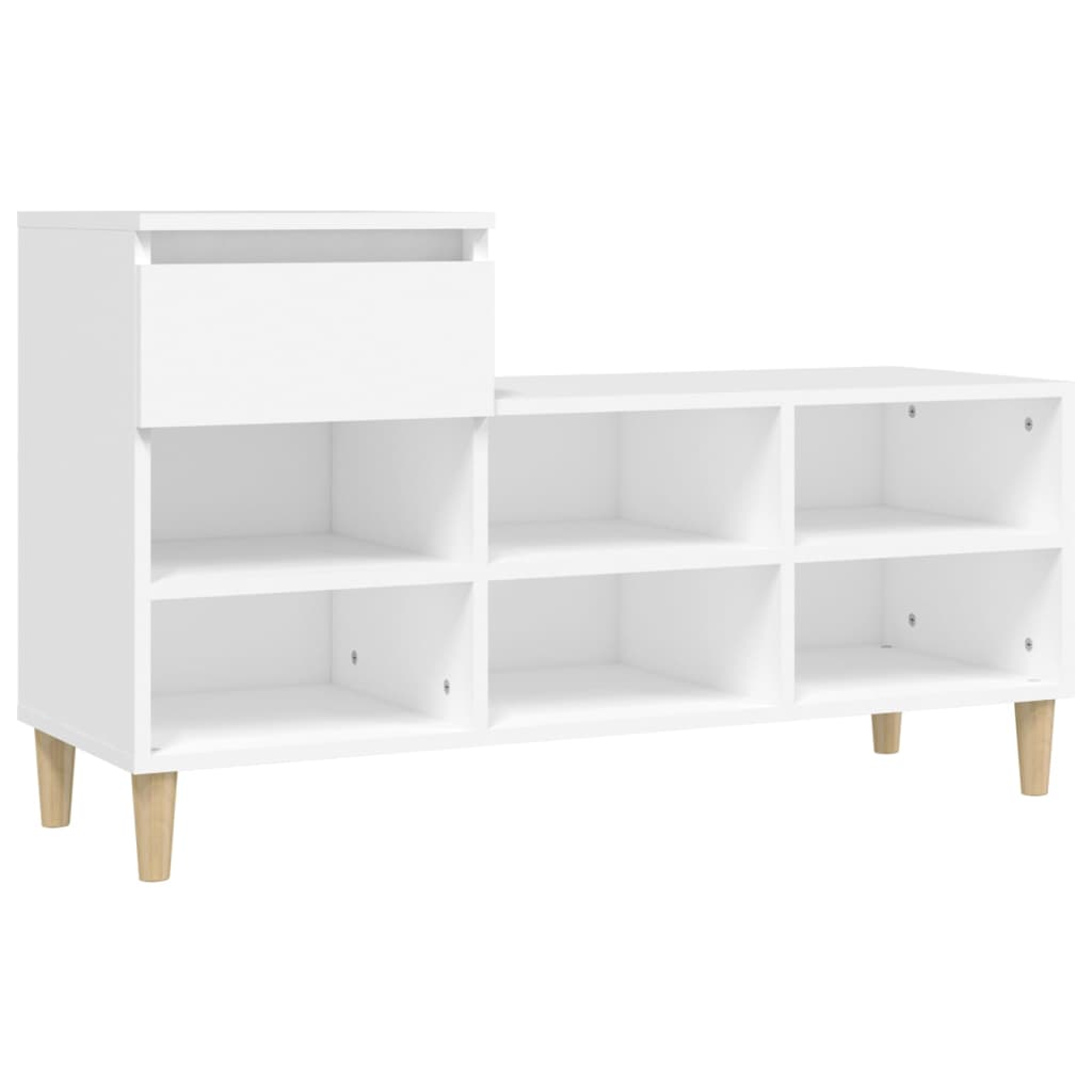 Schuhregal 102X36X60 Cm Holzwerkstoff Weiß