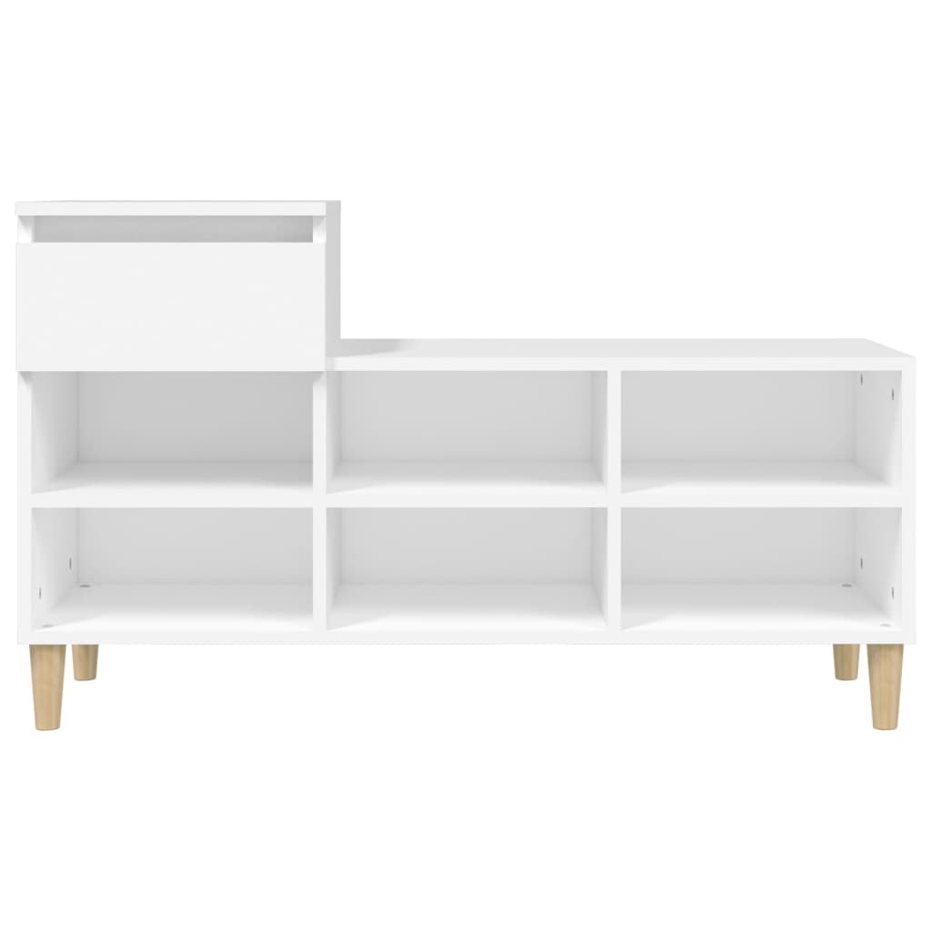 Schuhregal 102X36X60 Cm Holzwerkstoff Weiß