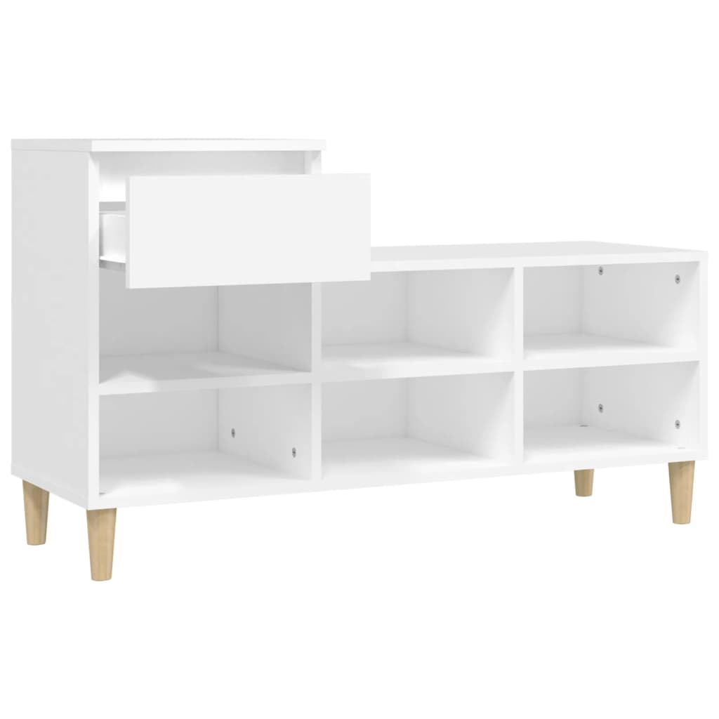 Schuhregal 102X36X60 Cm Holzwerkstoff Weiß