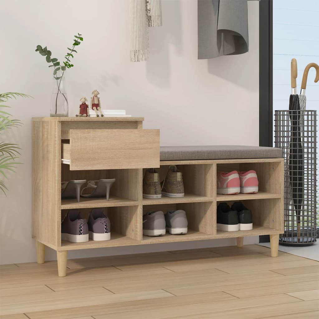 Schuhregal Sonoma-Eiche 102X36X60 Cm Holzwerkstoff Sonoma Eiche