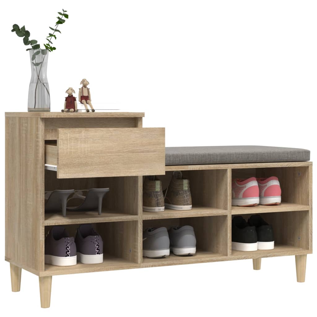 Schuhregal Sonoma-Eiche 102X36X60 Cm Holzwerkstoff Sonoma Eiche