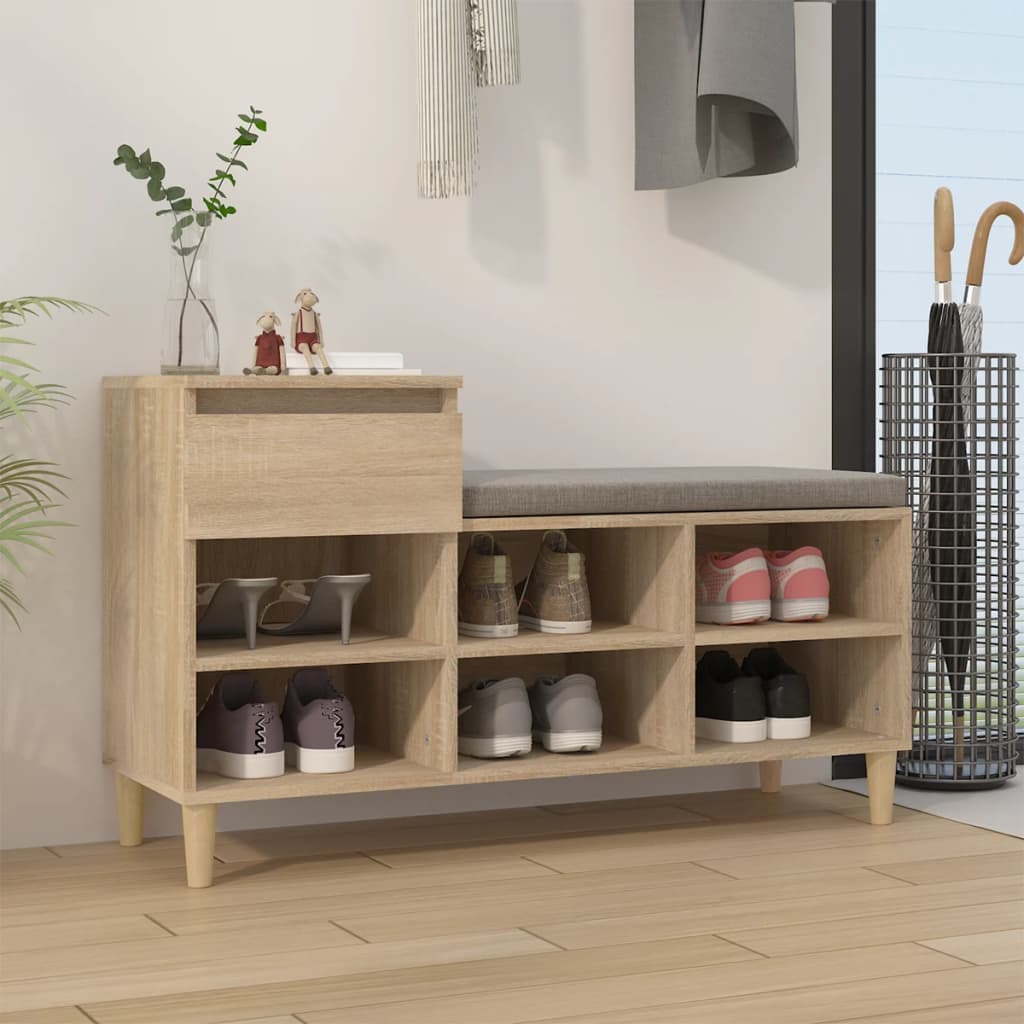 Schuhregal Sonoma-Eiche 102X36X60 Cm Holzwerkstoff Sonoma Eiche