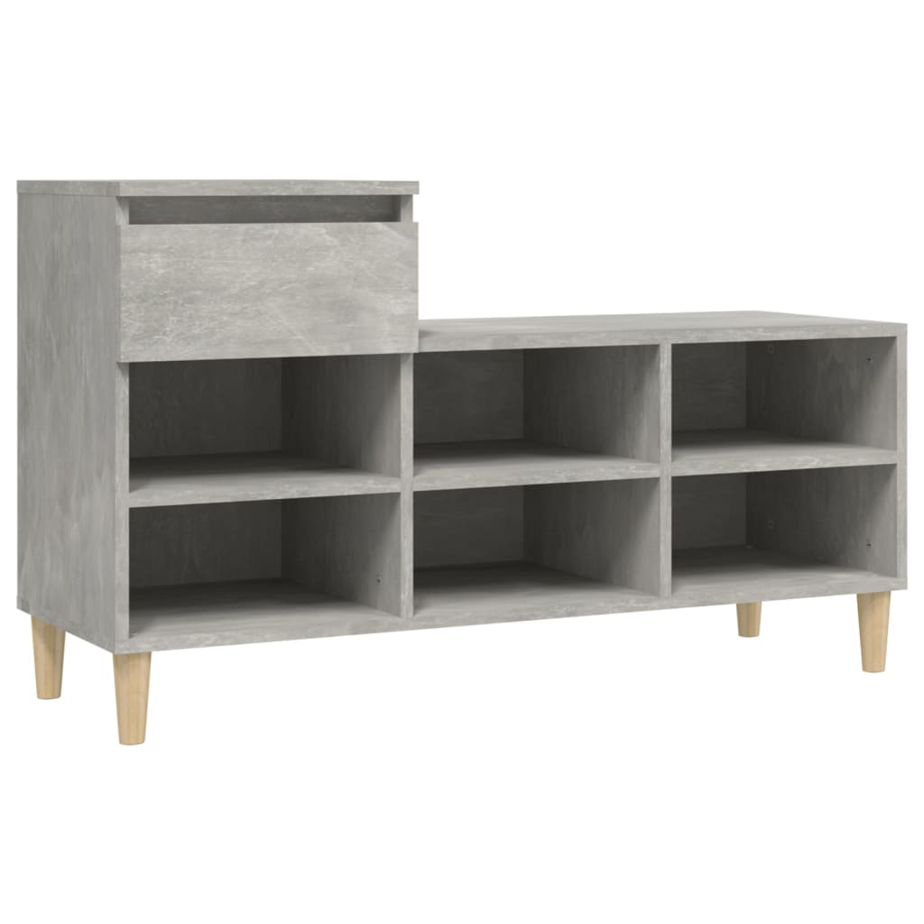 Schuhregal 102X36X60 Cm Holzwerkstoff Betongrau